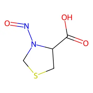 N-nitrosothiazolidine-4-carboxylic acid structure