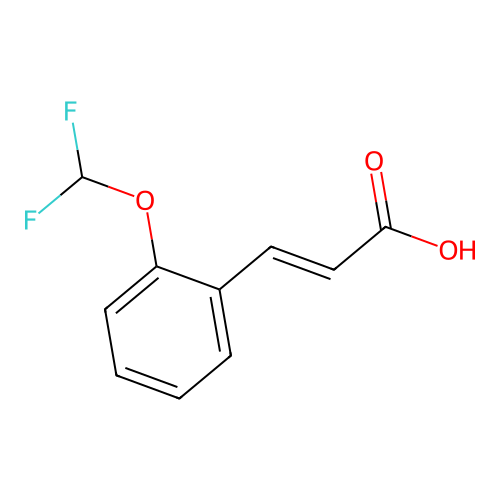 (2E)-3-[2-(difluoromethoxy)phenyl]prop-2-enoic acid structure
