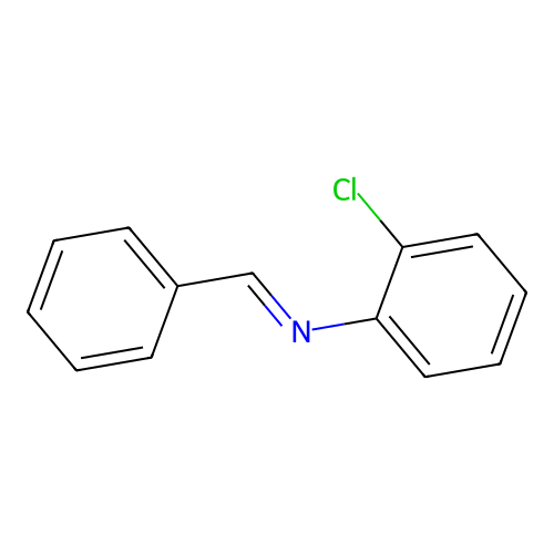 Benzenamine, 2-chloro-N-(phenylmethylene)-, (E)- structure