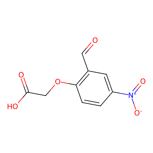2-(2-Formyl-4-nitrophenoxy)acetic acid structure