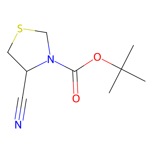 (r)-Tert-butyl 4-cyanothiazolidine-3-carboxylate structure