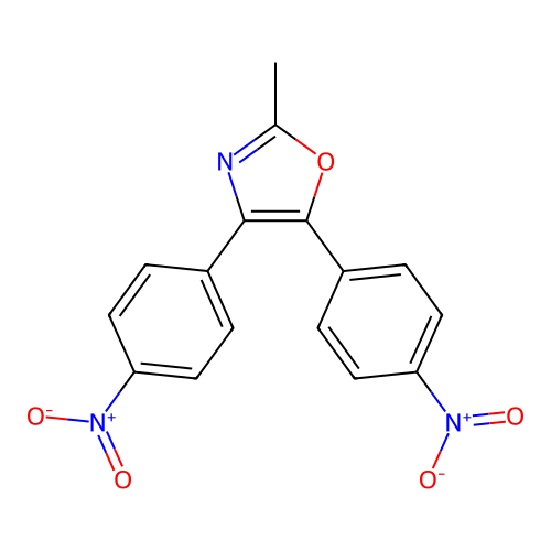 2-Methyl-4,5-bis(4-nitrophenyl)oxazole structure
