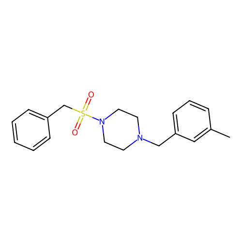 1-[(3-Methylphenyl)methyl]-4-[(phenylmethyl)sulfonyl]piperazine structure