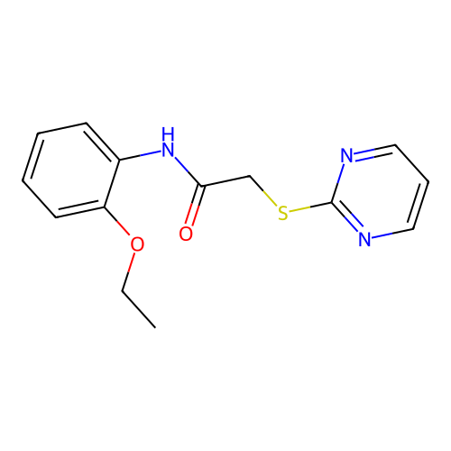 N-(2-Ethoxyphenyl)-2-(pyrimidin-2-ylsulfanyl)acetamide structure