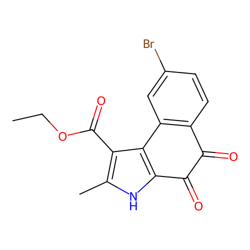 ethyl 8-bromo-2-methyl-4,5-dioxo-4,5-dihydro-3H-benzo[e]indole-1-carboxylate structure
