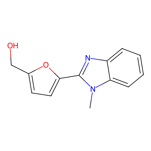 2-Furanmethanol, 5-(1-methyl-1H-benzimidazol-2-yl)- structure