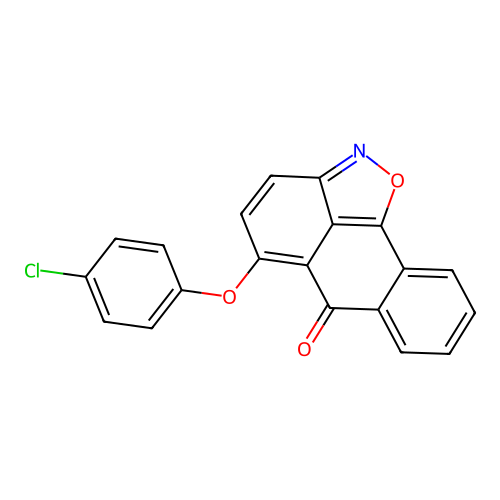 5-(4-chlorophenoxy)-6H-anthra[1,9-cd]isoxazol-6-one structure