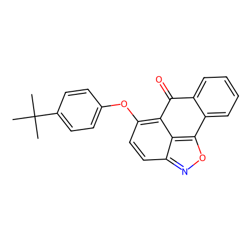 5-(4-(tert-butyl)phenoxy)-6H-anthra[1,9-cd]isoxazol-6-one structure