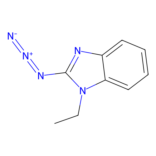 2-Azido-1-ethylbenzimidazole structure