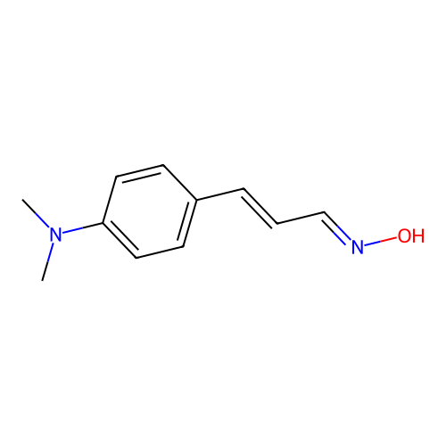 N-[3-[4-(dimethylamino)phenyl]prop-2-enylidene]hydroxylamine structure