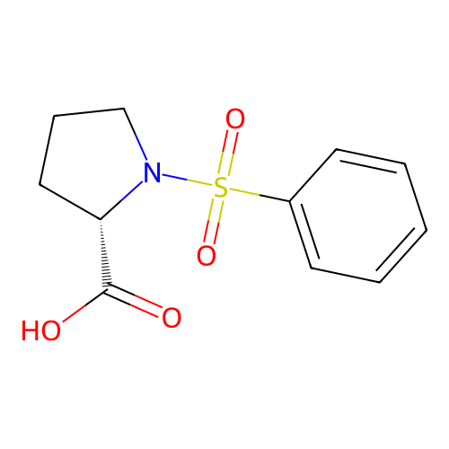 (2S)-1-(Benzenesulfonyl)pyrrolidine-2-carboxylic acid structure