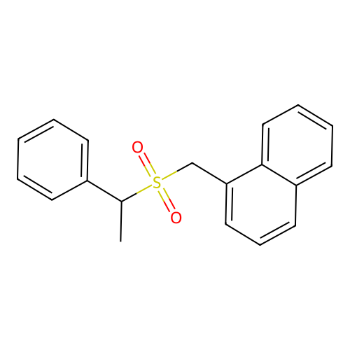Naphthalene, 1-[[(1-phenylethyl)sulfonyl]methyl]- structure