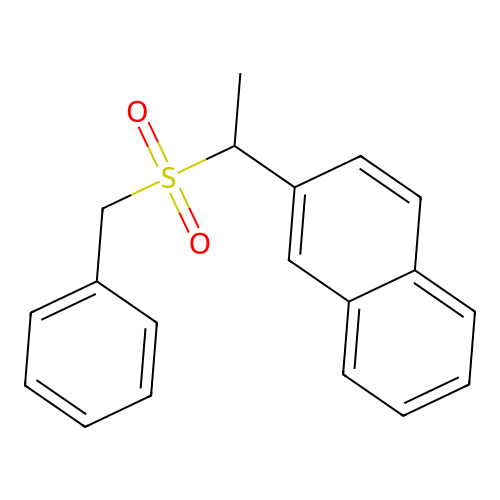 Naphthalene, 2-[1-[(phenylmethyl)sulfonyl]ethyl]- structure