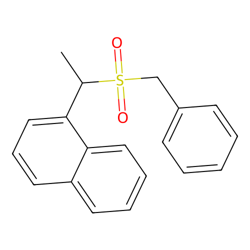 Naphthalene, 1-[1-[(phenylmethyl)sulfonyl]ethyl]- structure