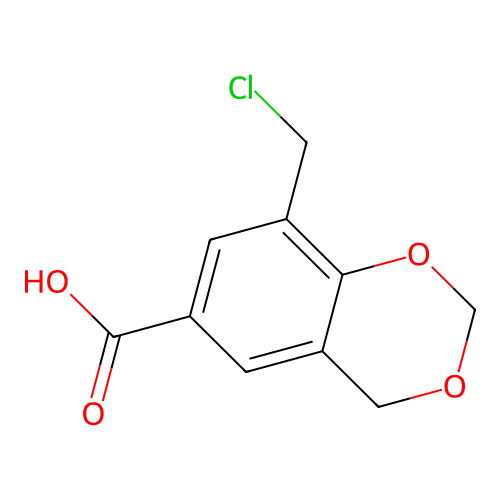 8-(chloromethyl)-4H-1,3-benzodioxine-6-carboxylic acid structure