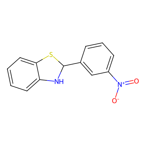 Benzothiazole, 2,3-dihydro-2-(3-nitrophenyl)- structure