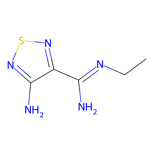 4-amino-N'-ethyl-1,2,5-thiadiazole-3-carboximidamide structure