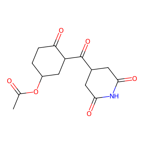 [3-(2,6-Dioxopiperidine-4-carbonyl)-4-oxocyclohexyl] acetate structure