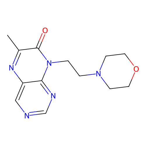 6-Methyl-8-(2-(4-morpholinyl)ethyl)-7(8H)-pteridinone structure