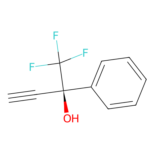 (2S)-1,1,1-trifluoro-2-phenylbut-3-yn-2-ol structure