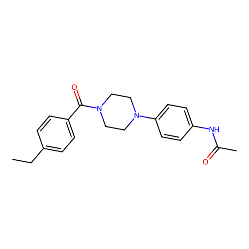 N-[4-[4-(4-ethylbenzoyl)piperazin-1-yl]phenyl]acetamide structure
