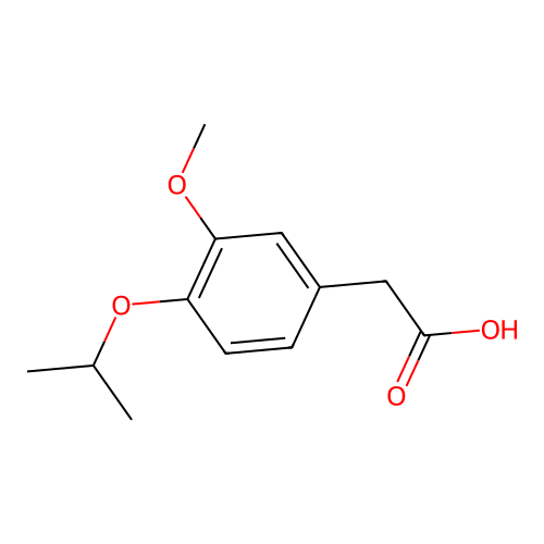 Benzeneacetic acid, 3-methoxy-4-(1-methylethoxy)- structure