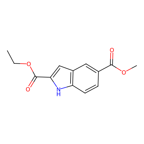 2-Ethyl 5-methyl 1H-indole-2,5-dicarboxylate structure