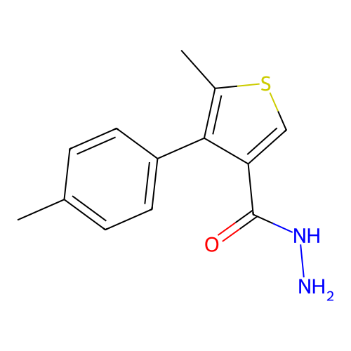 5-Methyl-4-(4-methylphenyl)thiophene-3-carbohydrazide structure