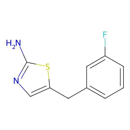 5-[(3-Fluorophenyl)methyl]-1,3-thiazol-2-amine structure
