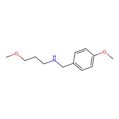 3-methoxy-N-[(4-methoxyphenyl)methyl]propan-1-amine structure