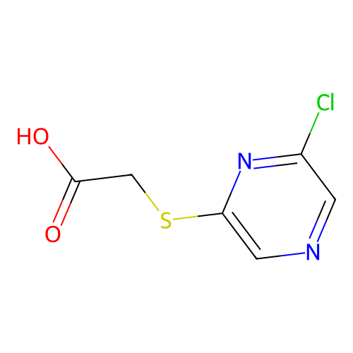 [(6-Chloropyrazin-2-YL)thio]acetic acid structure