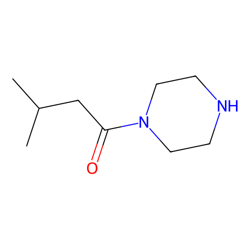 1-(3-Methylbutanoyl)piperazine structure