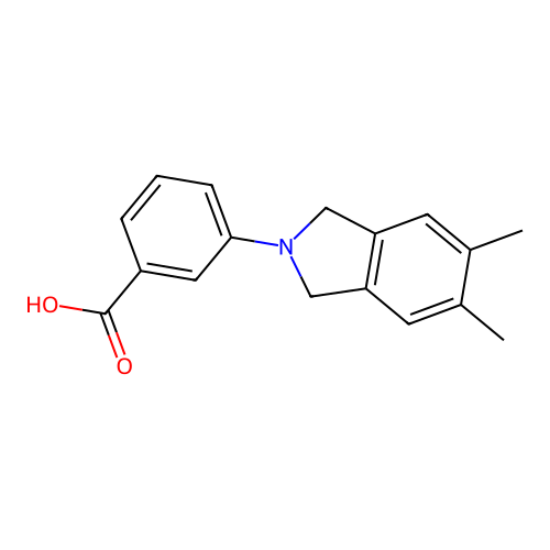 3-(5,6-dimethyl-1,3-dihydro-2H-isoindol-2-yl)benzoic acid structure