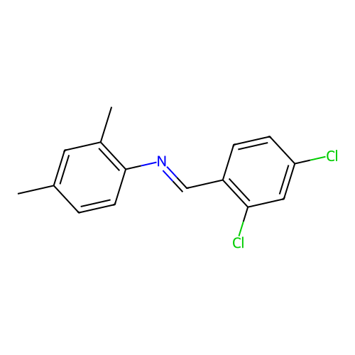 N-(2,4-Dichlorobenzylidene)-2,4-xylidine structure