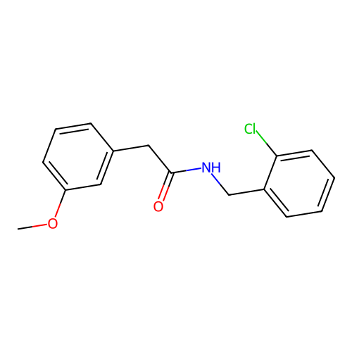 N-(2-chlorobenzyl)-3-methoxyphenylacetamide structure