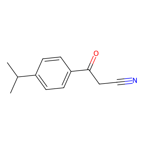 3-Oxo-3-(4-(propan-2-yl)phenyl)propanenitrile structure