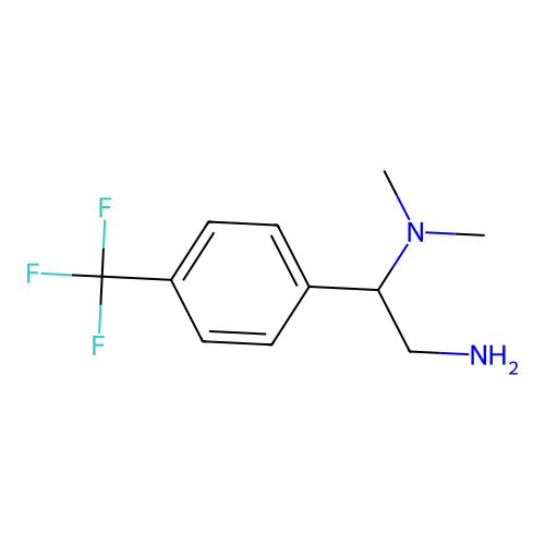 {2-Amino-1-[4-(trifluoromethyl)phenyl]ethyl}dimethylamine structure