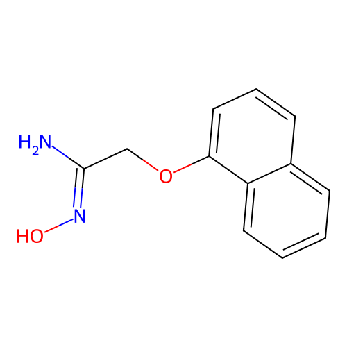 N'-hydroxy-2-(1-naphthyloxy)ethanimidamide structure