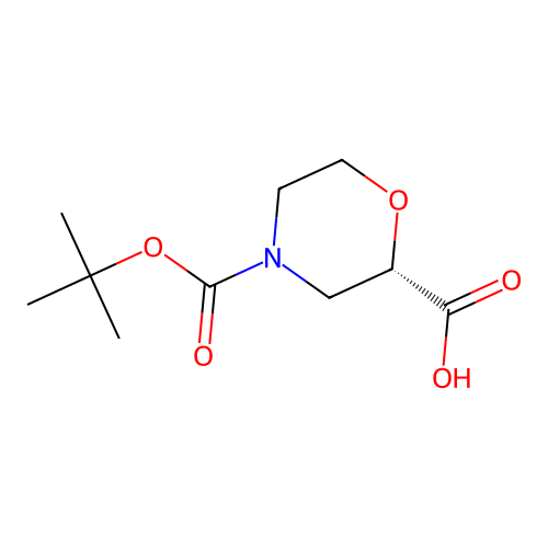 (2S)-4-[(tert-butoxy)carbonyl]morpholine-2-carboxylic acid structure
