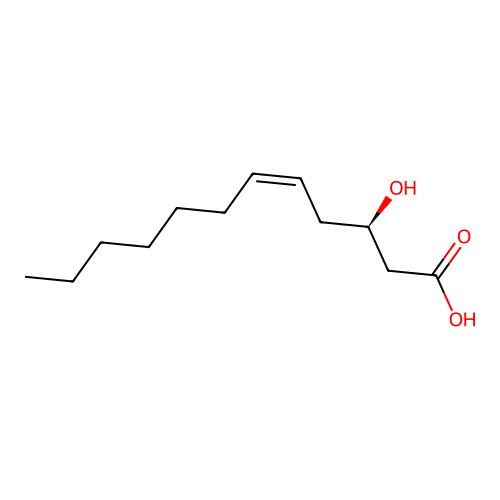 3R-hydroxy-5Z-dodecenoic acid structure