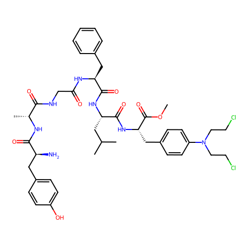 enkephalin-Leu, Ala(2)-melphalan methyl ester- structure