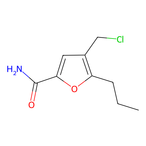 4-(Chloromethyl)-5-propylfuran-2-carboxamide structure