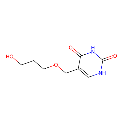 5-(3-Hydroxy-propoxymethyl)-1H-pyrimidine-2,4-dione structure