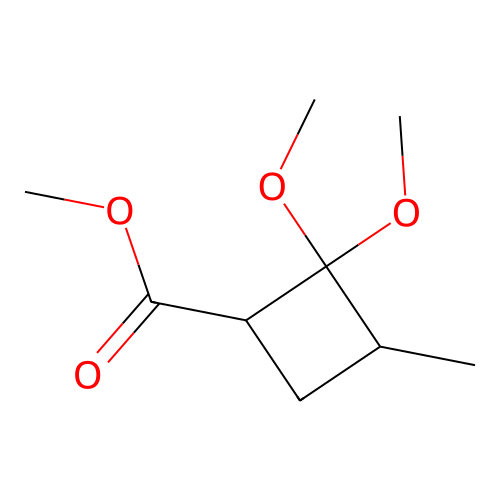 Methyl 2,2-dimethoxy-3-methylcyclobutane-1-carboxylate structure