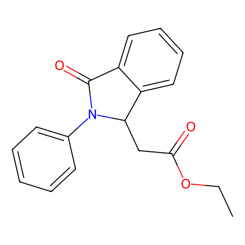 1H-Isoindole-1-acetic acid, 2,3-dihydro-3-oxo-2-phenyl-, ethyl ester structure