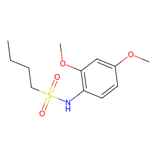 N-(2,4-dimethoxyphenyl)butane-1-sulfonamide structure