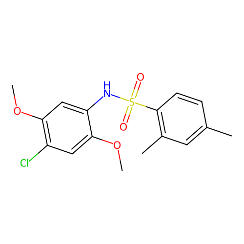 N-(4-chloro-2,5-dimethoxyphenyl)-2,4-dimethylbenzenesulfonamide structure