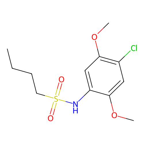 N-(4-chloro-2,5-dimethoxyphenyl)butane-1-sulfonamide structure