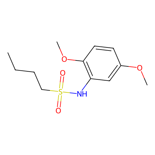 N-(2,5-dimethoxyphenyl)butane-1-sulfonamide structure