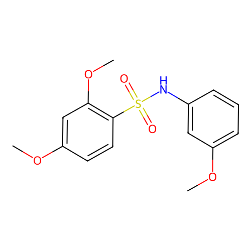 2,4-dimethoxy-N-(3-methoxyphenyl)benzenesulfonamide structure